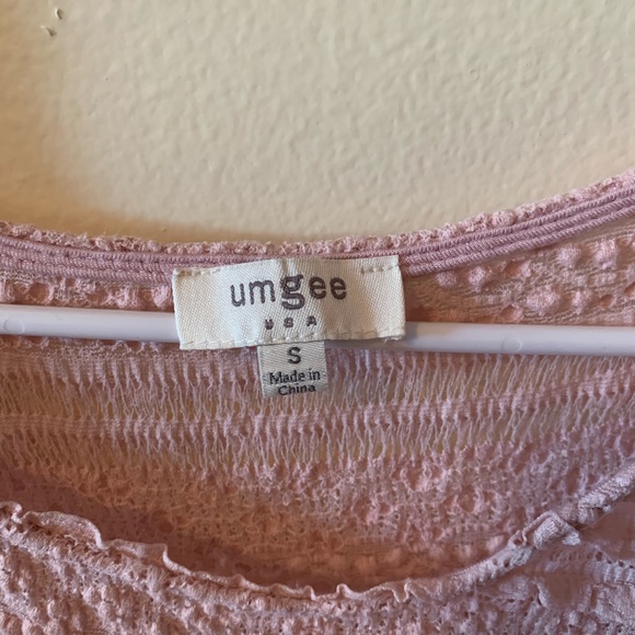 NWOT Umgee Pink Flowy High Low Blouse-Sm - Picture 4 of 6